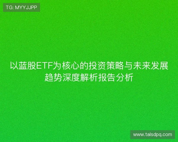 以蓝股ETF为核心的投资策略与未来发展趋势深度解析报告分析